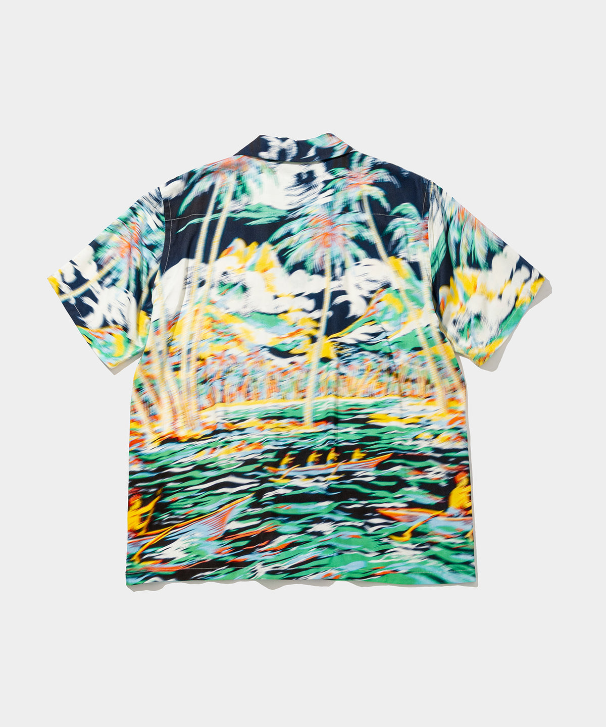 Blurred Rayon Shirts (palm tree)- V.A. ONLINE STORE