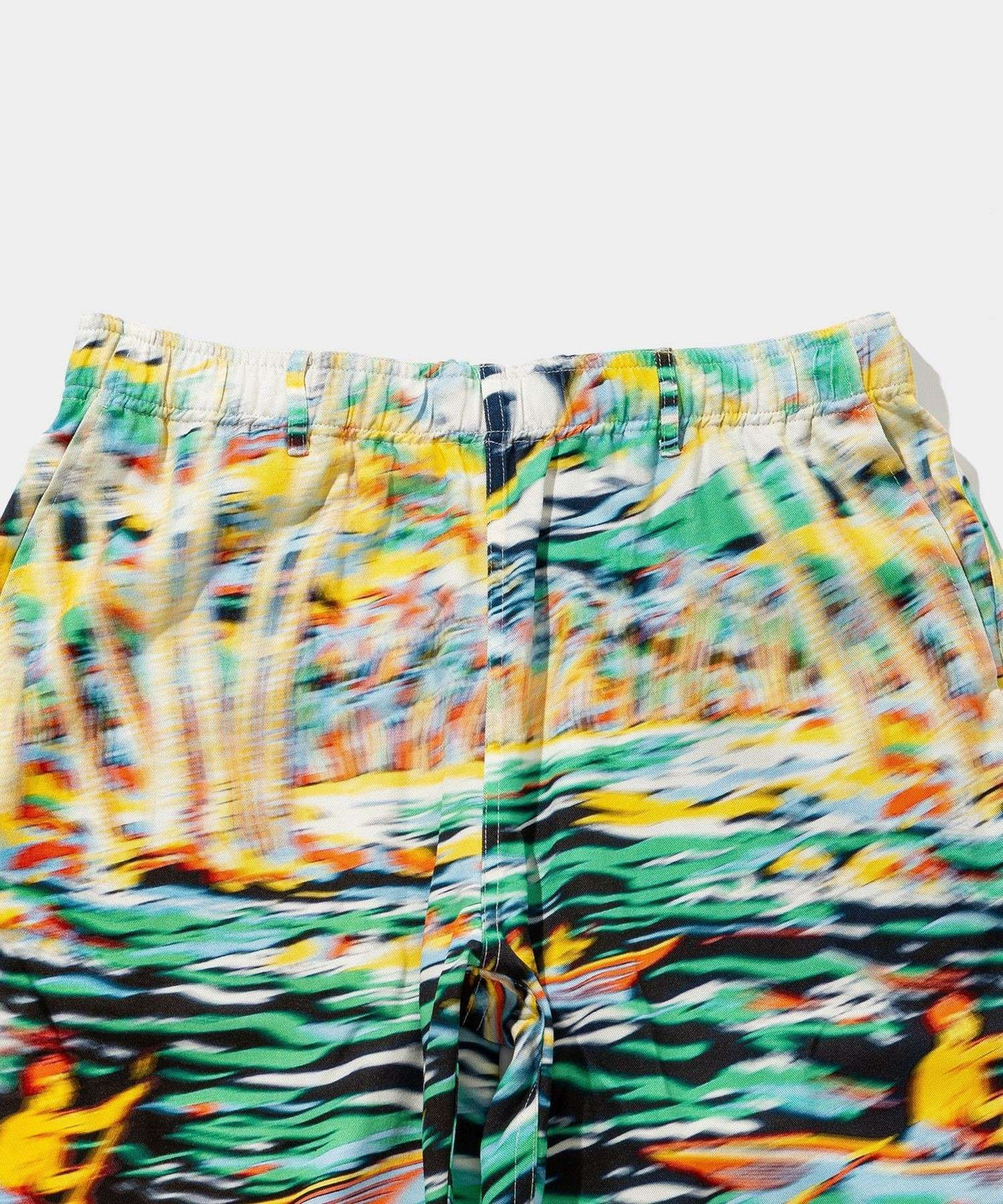 Blurred Rayon Half Pants (palm tree)- V.A. ONLINE STORE