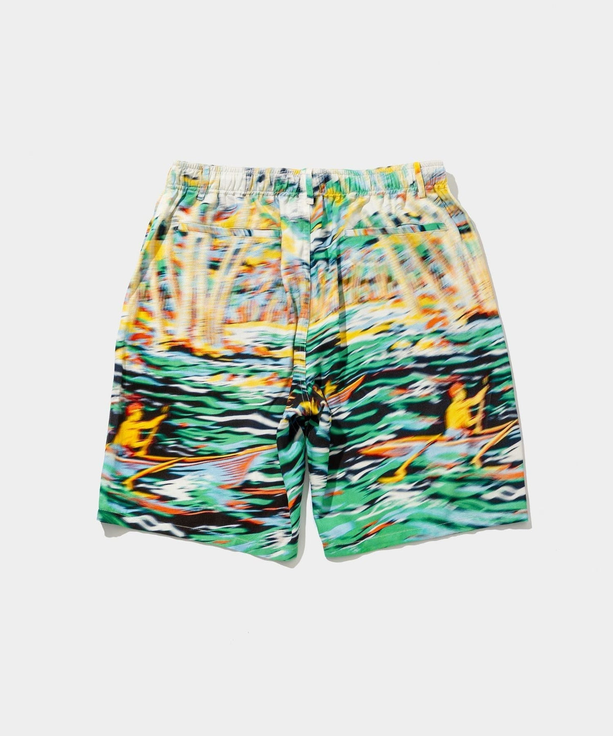 Blurred Rayon Half Pants (palm tree)- V.A. ONLINE STORE