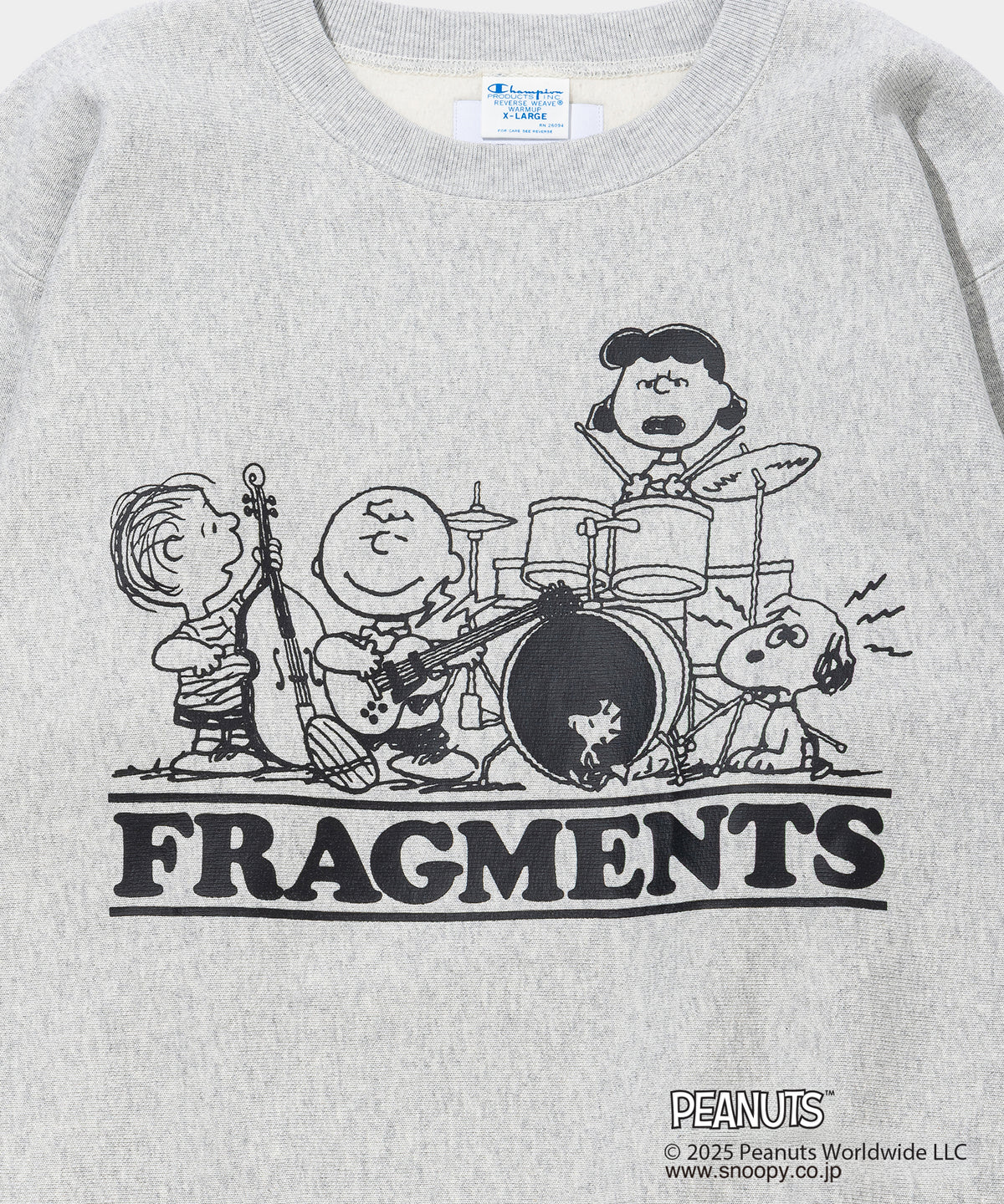 Champion C/N Sweat - 011A PEANUTS FRAGMENTS- V.A. ONLINE STORE