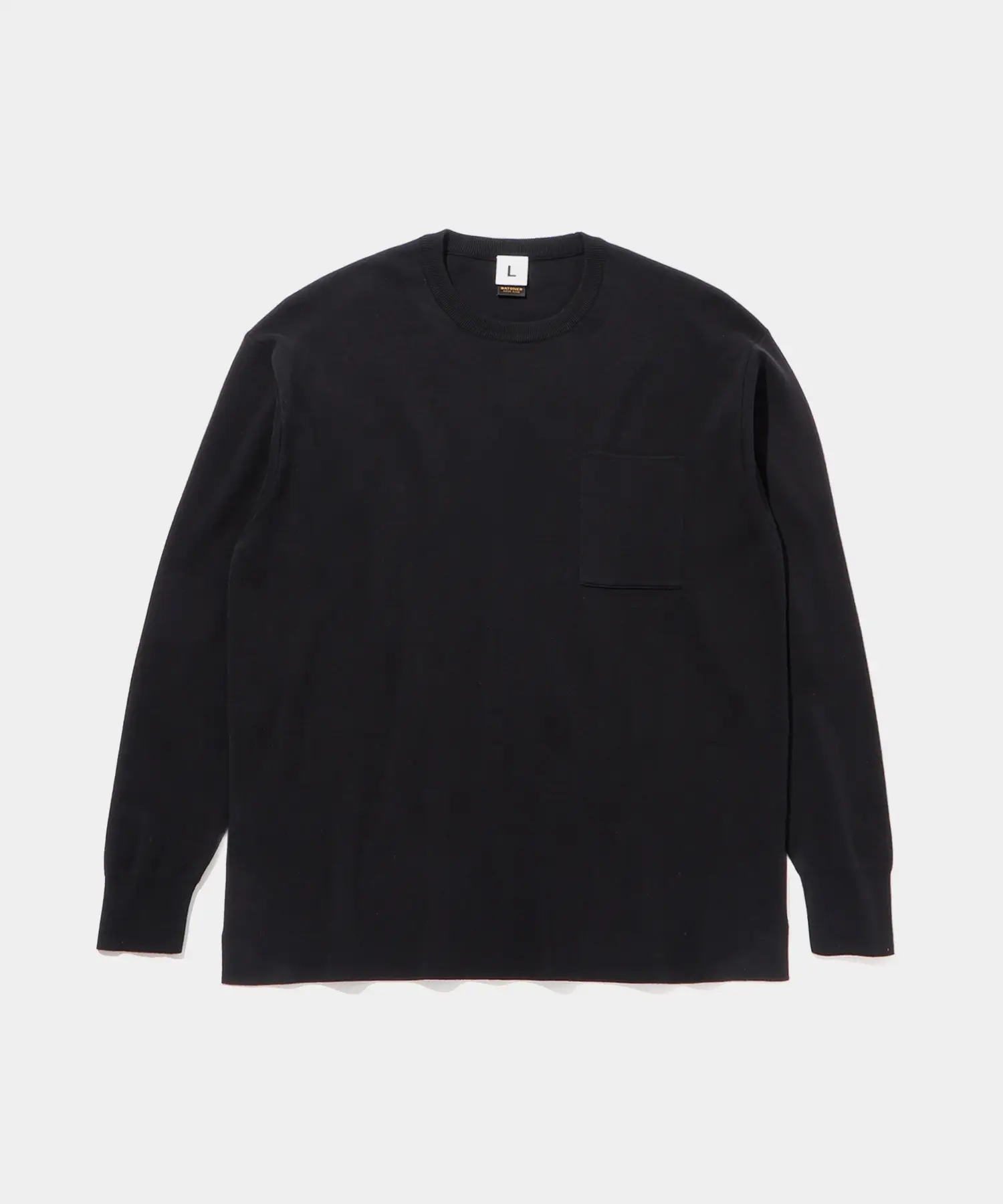BATONER Cotton Knit Pocket L/S Tee