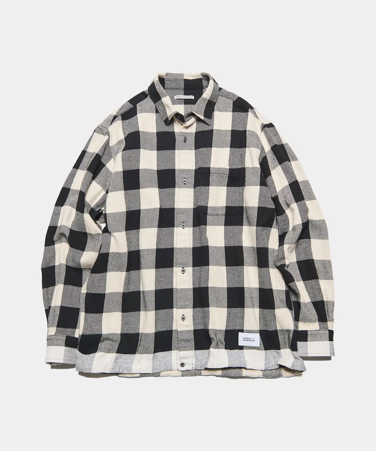 LINE FLANNEL CHECK DRAWCORD SHIRT