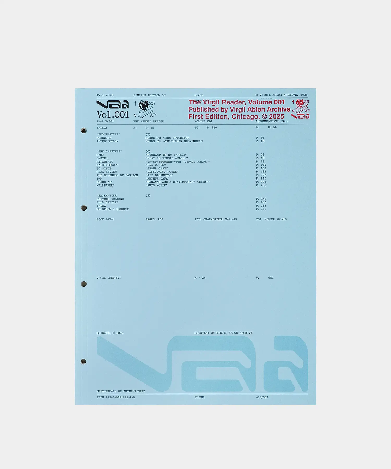 The Virgil Reader, Vol 001