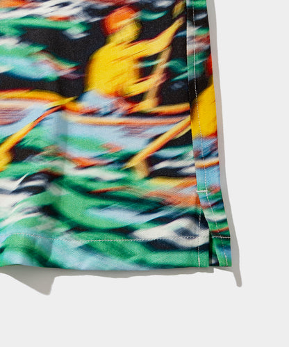 Blurred Rayon Shirts (palm tree)- V.A. ONLINE STORE