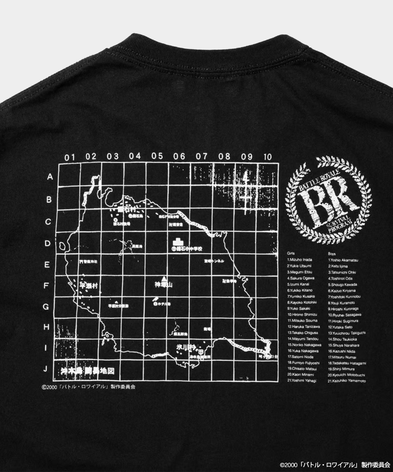 Battle Royale x weber] T shirt (map) – V.A. TOKYO ONLINE STORE