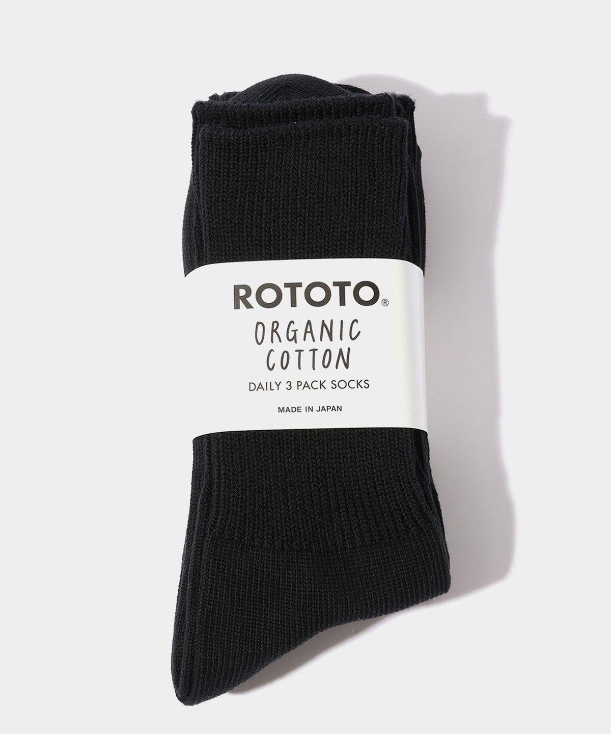 ROTOTO Organic Daily 3 Pack Ribbed  Crew Socks- V.A. ONLINE STORE