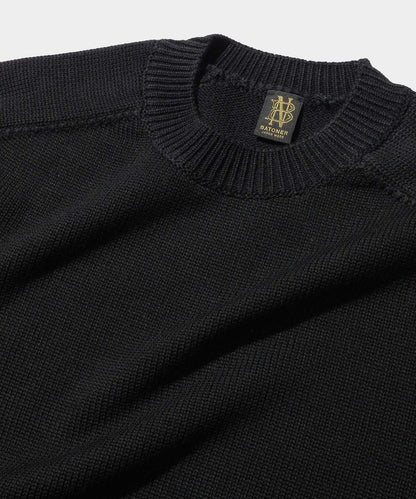 BATONER SOLID WOOL TENJIKU CREW NECK