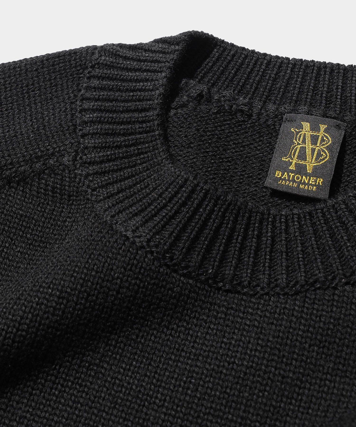 BATONER SOLID WOOL TENJIKU CREW NECK