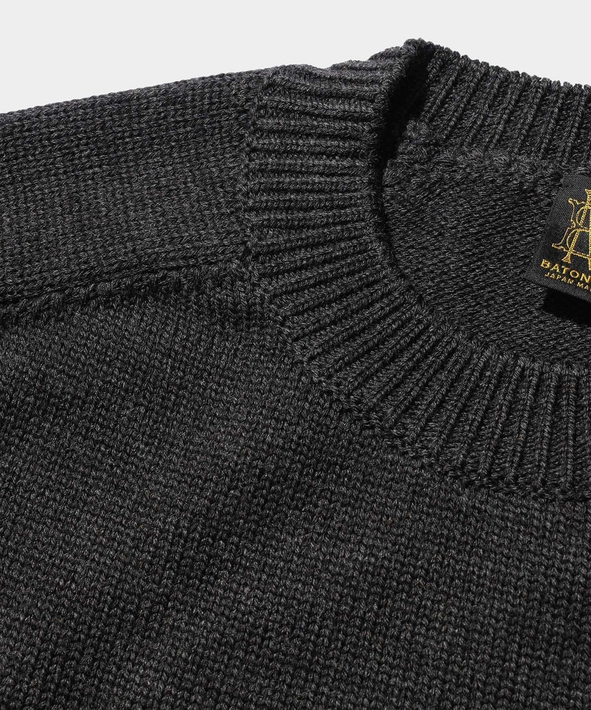 BATONER SOLID WOOL TENJIKU CREW NECK