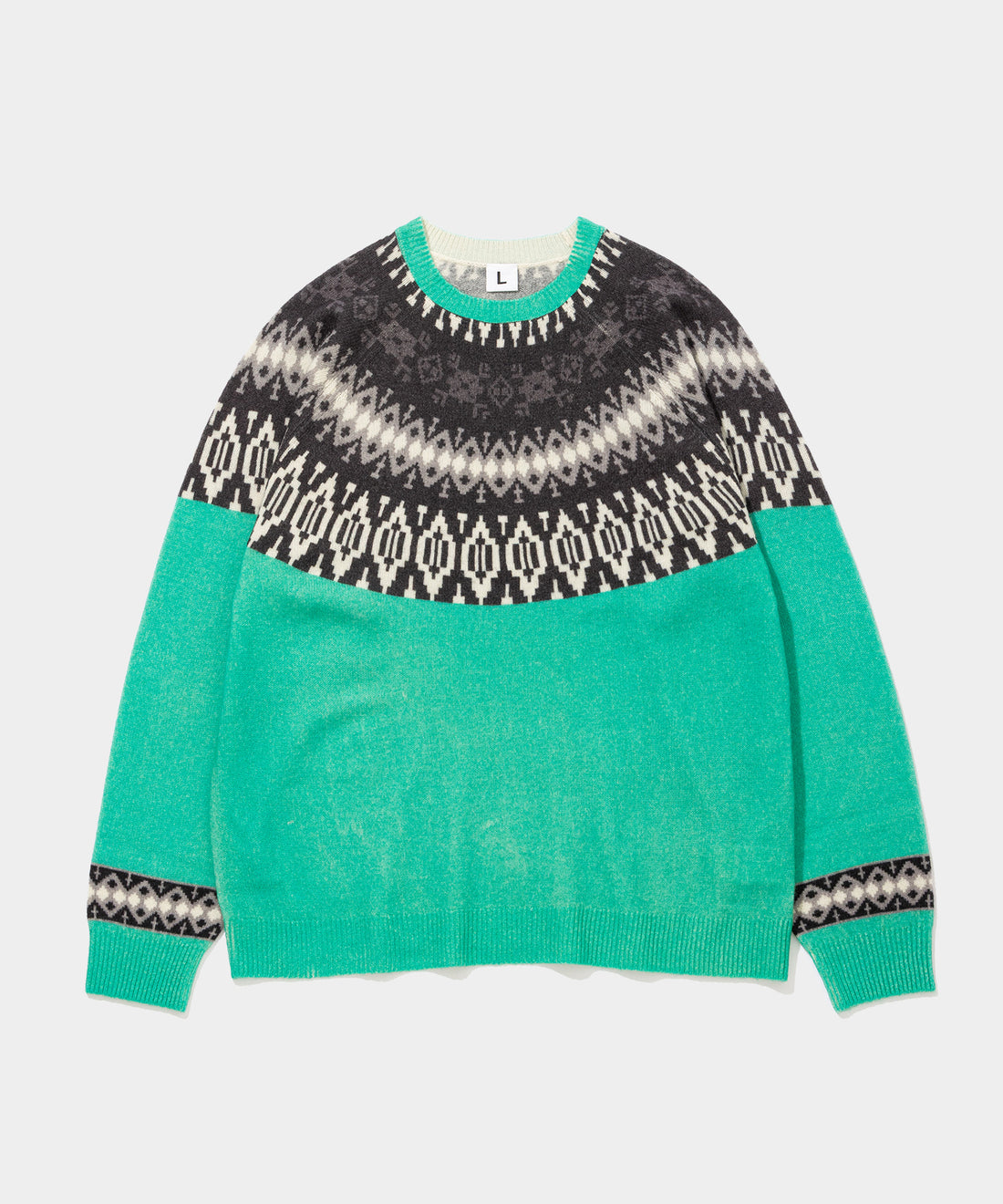 Print Ski Crew Sweater- V.A. ONLINE STORE
